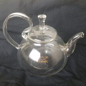 Glass Tea Pot 650Ml Heat Resistant High Handle Flower Coffee Blooming Delicate